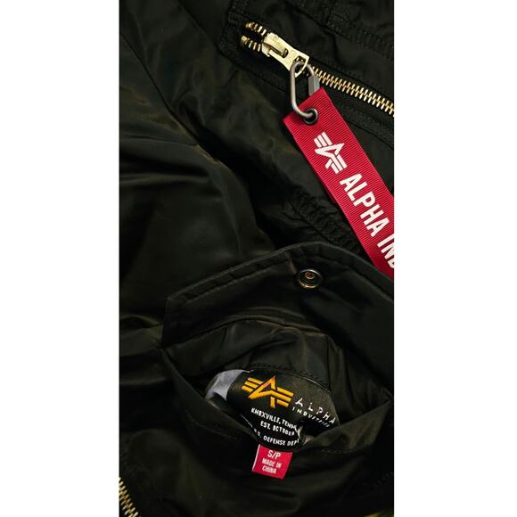 New Free People x Alpha Industries Ma-1w Bomber Jacket $200 SMALL Black - Picture 4 of 7